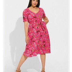 Torrid Hot Pink Midi